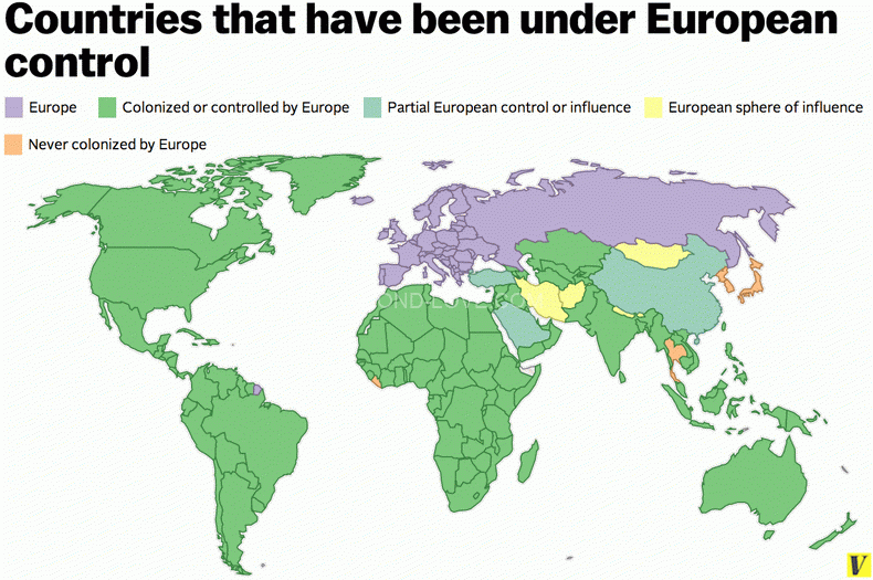 欧米の植民地支配を逃れたのは世界で4カ国だけ。
